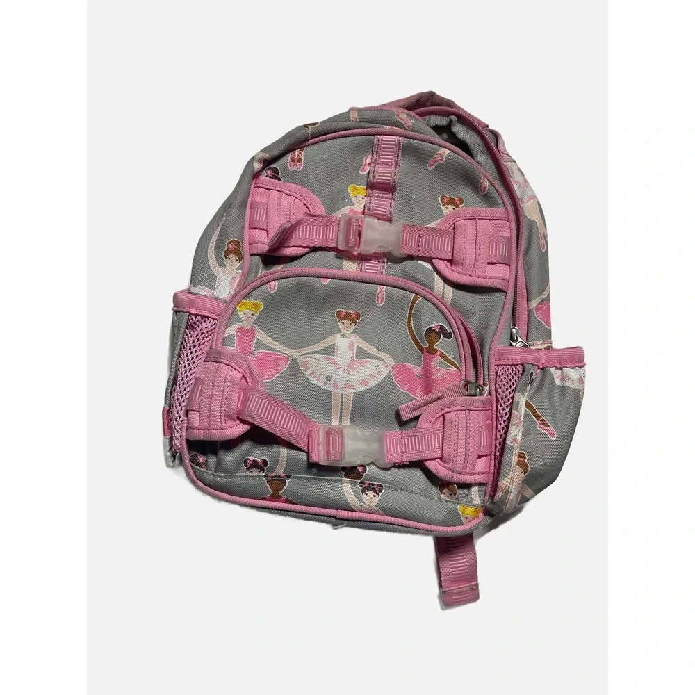 Pottery Barn Kids Mini Backpack Girls Pink Gray Ballerina Dance School Bag